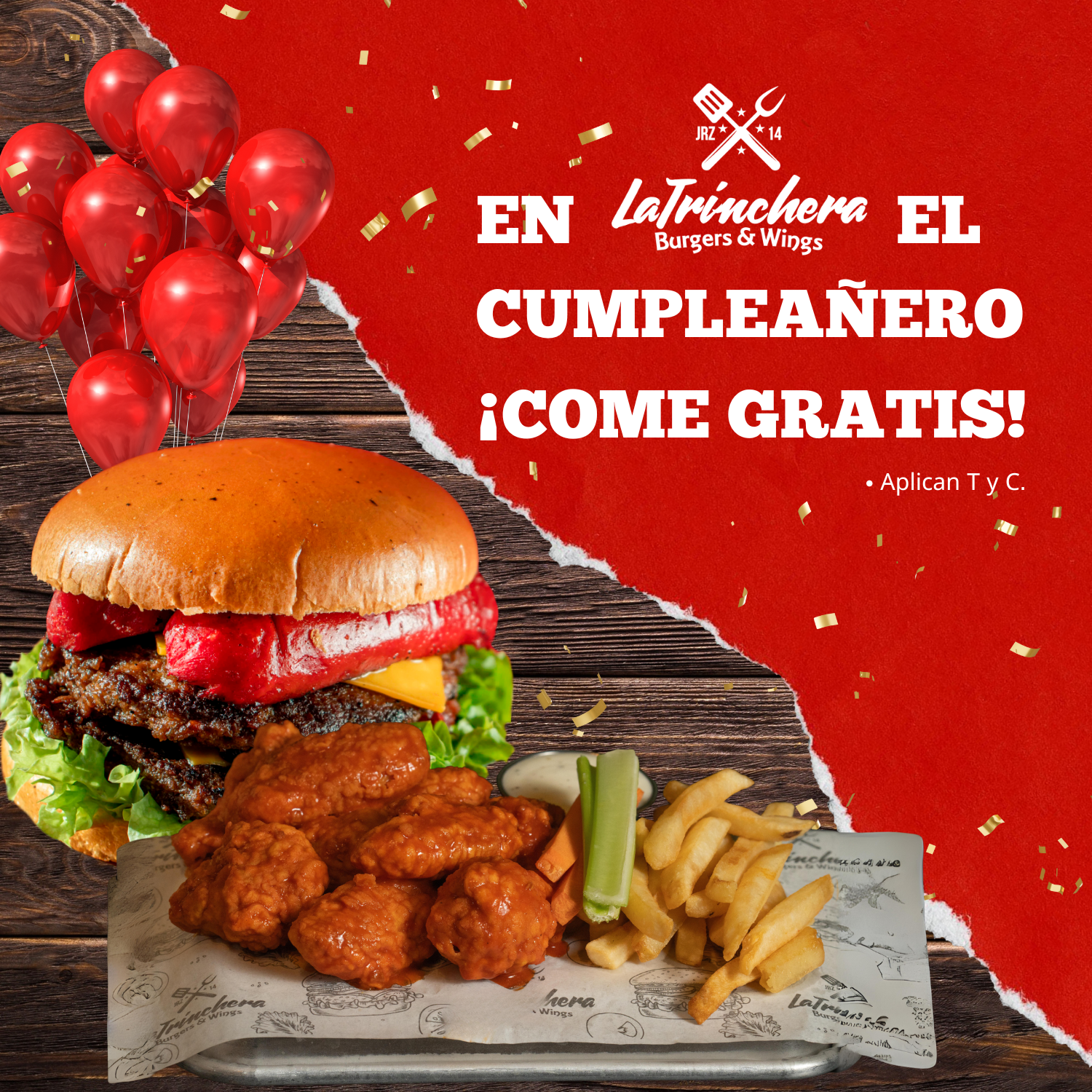 29 May ¡El cumpleañerpo come GRATIS!